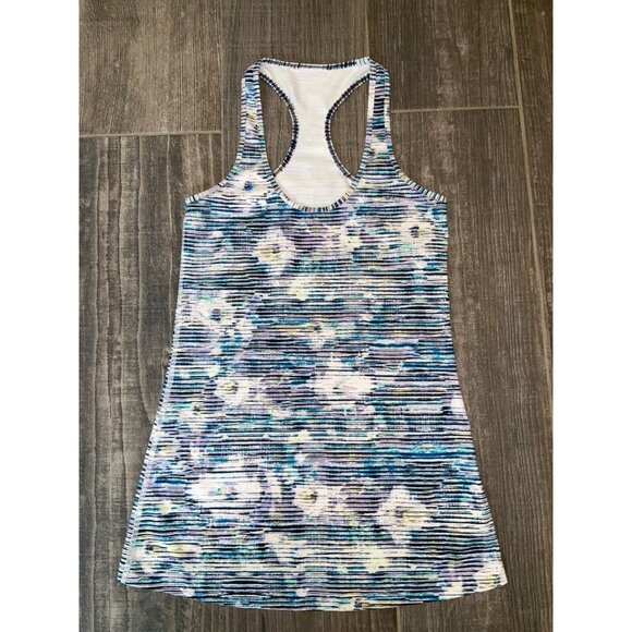 Lululemon Cool Racerback Tank Top size 6 Blurry Belle Multi - Picture 1 of 5